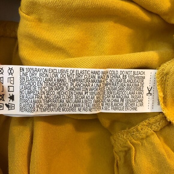 Forever 21 Babydoll Top Cami Tiered V Neck Yellow S - Picture 4 of 4